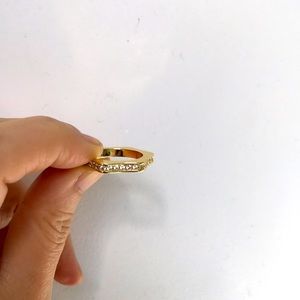 Mont Blanc 4810 star motif diamond eternity ring 18k YG. Ring size 54. Gorgeous.